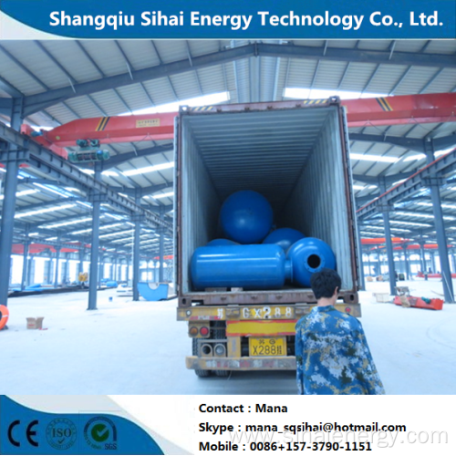 Waste tyre circulation to fuel pyrolytic machine